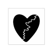 gebrochenes Herz Gummistempel (Prägung)