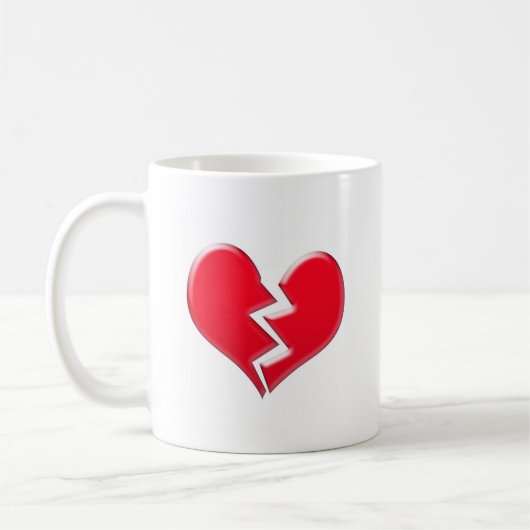 gebrochenes Herz Kaffeetasse (Links)