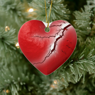 Gebrochenes Herz Keramik Ornament