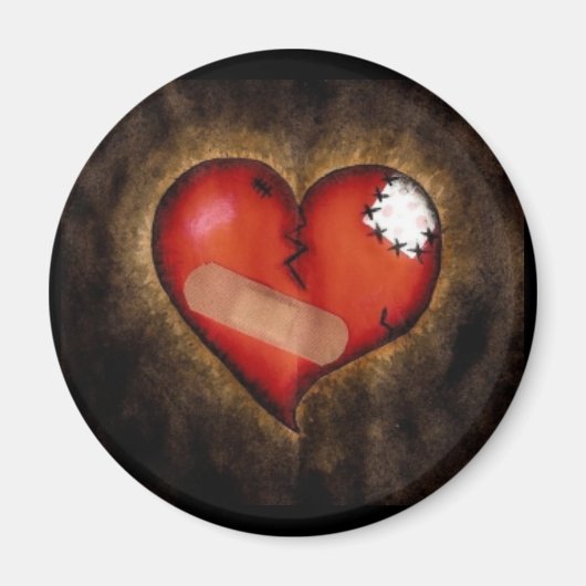 gebrochenes Herz/Kreislauf-Magnet Magnet (Vorne)