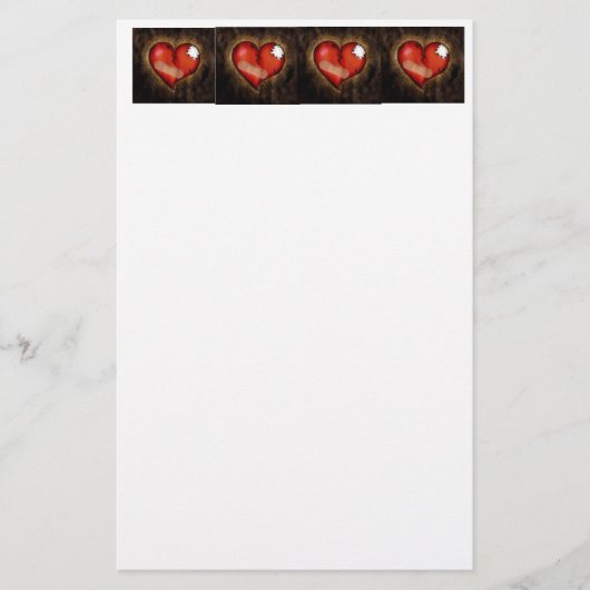 Gebrochenes Herz/Kreislaufwesen Briefpapier (Vorderseite)
