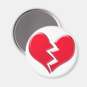 gebrochenes Herz Magnet (Vorderseite/Rückseite)