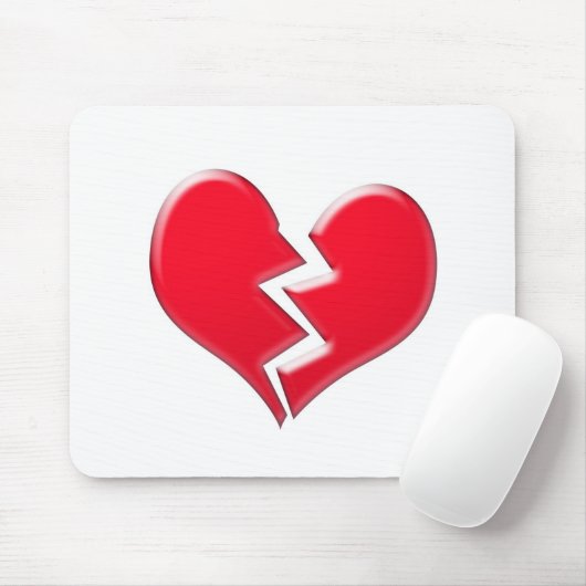gebrochenes Herz Mousepad (Mit Mouse)