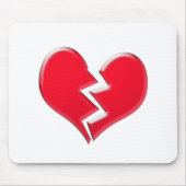 gebrochenes Herz Mousepad (Vorne)