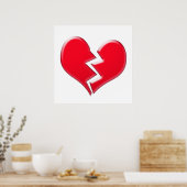 gebrochenes Herz Poster (Küche)