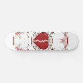 gebrochenes Herz / Tribal Artwork (rot) Skateboard (Horizontal)