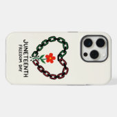 Gebrochenes Kettenherz Juneteenth-Kunst iPhone Hülle (Rückseite (Horizontal))