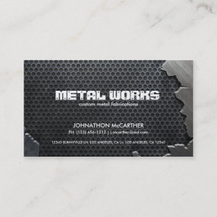 Gebrochenes Metall und Masche Visitenkarte