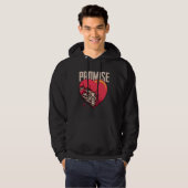 Gebrochenes Versprechen Gebrochenes Herz Brustkorb Hoodie (Vorne ganz)