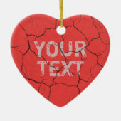 Gebrochenes Ziegelstein-Rot-   Keramik Ornament (Vorne)