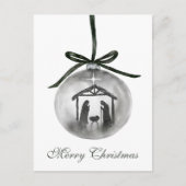 Gebrüchliche Weihnachtskrippe Feiertagspostkarte (Vorderseite)