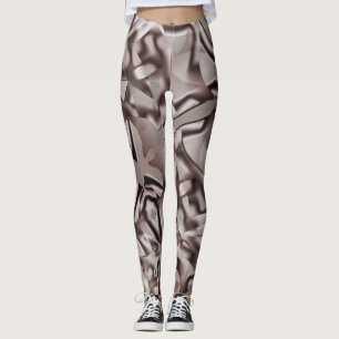 Gebrüchte braune Formen, Schokoladenton Leggings