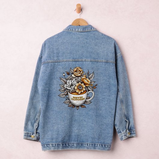 Gebrühtes Glück Kaffee Blume Jeansjacke (Hangar)