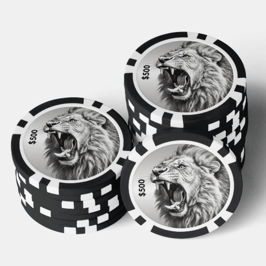 Gebrüll des Löwen Pokerchips (Stapel)