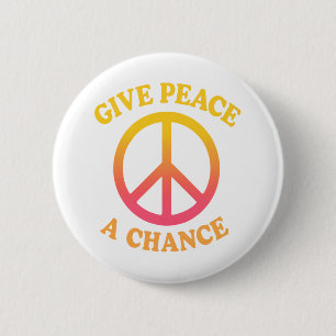 'Gebt dem Frieden eine Chance'-Knopf Button
