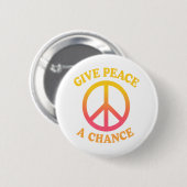 'Gebt dem Frieden eine Chance'-Knopf Button (Vorne & Hinten)