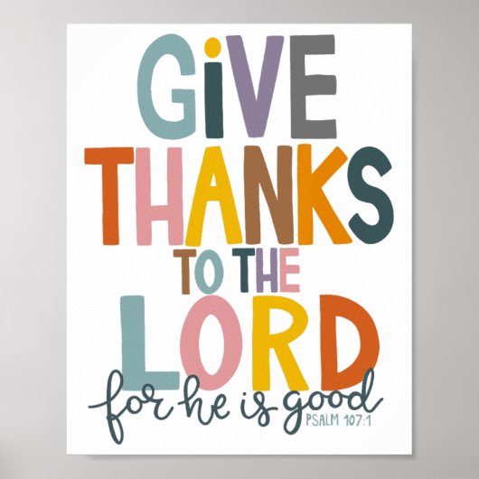 Gebt dem Herrn, Er ist ein guter Jesus Fall als Poster (Vorne)