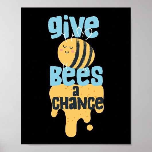 Gebt den Bienen eine Chance, den Bienenenhonig Ret Poster (Vorne)