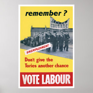 Gebt den Tories keine weitere Chance! 1950s Poster