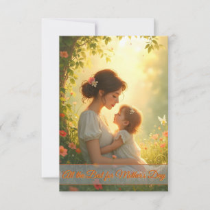 Gebt die mütterliche Liebe in blühendem Licht