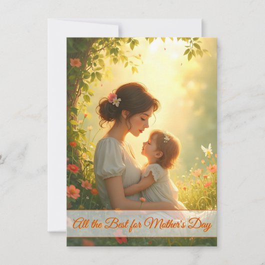 Gebt die mütterliche Liebe in blühendem Licht (Vorderseite)