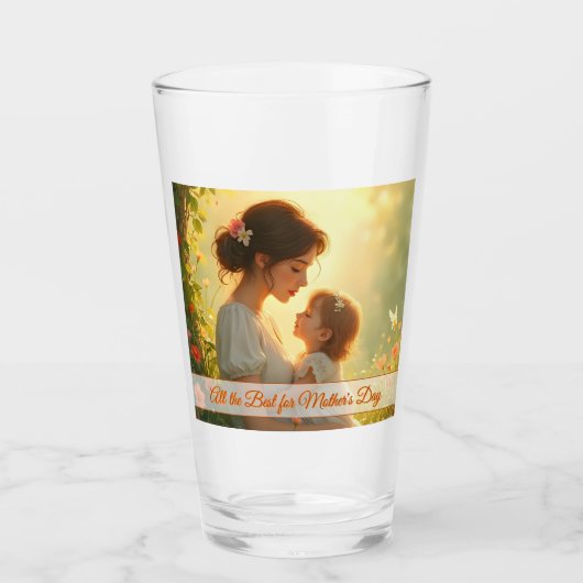 Gebt die mütterliche Liebe in blühendem Licht Glas (Vorderseite)