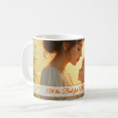 Gebt die mütterliche Liebe in blühendem Licht Kaffeetasse (Vorderseite Links)