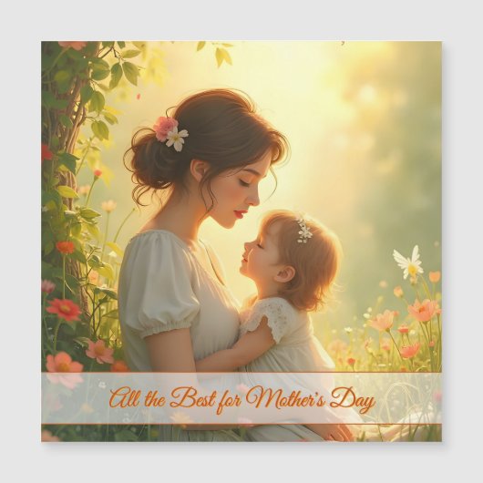 Gebt die mütterliche Liebe in blühendem Licht Magnetkarte (Vorderseite)