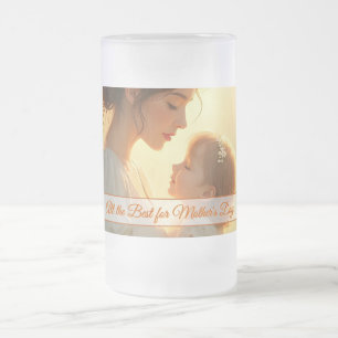 Gebt die mütterliche Liebe in blühendem Licht Mattglas Bierglas