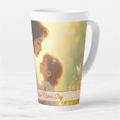 Gebt die mütterliche Liebe in blühendem Licht Milchtasse (Rechte Ecke)