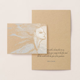 "Gebt eurem göttlichen Feuer Flügel!" Folienkarte