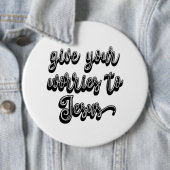 Gebt Jesus eure Sorgen Button (Beispiel)