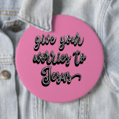 Gebt Jesus eure Sorgen Button (Beispiel)