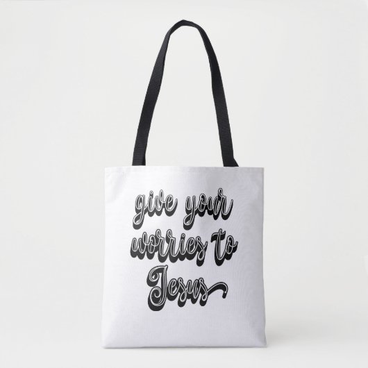 Gebt Jesus eure Sorgen Tasche (Vorderseite)