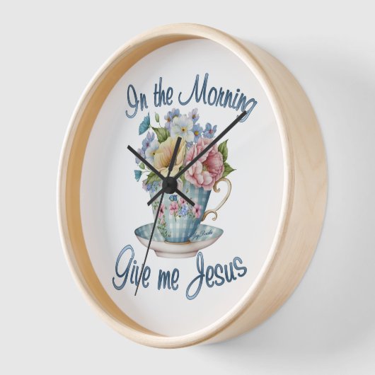 Gebt mir am Morgen Jesus Uhr, die runde Wand Uhr (Winkel)