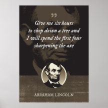 Gebt mir sechs Stunden, um einen Baum zu fällen