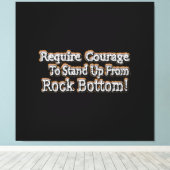 "Gebt Mut" Niedliches Design. Jetzt kaufen Leinwanddruck (Insitu (Holzboden))