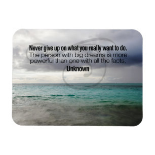 "Gebt nie auf" Inspiration flexibel Magnet