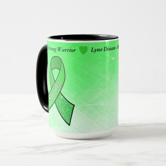 Gebt nie die Lyme-Krankheit Krieger-Kaffee-Tasse a Tasse (Vorderseite Links)