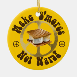 Gebt S'mores Peace eine Chance Keramikornament