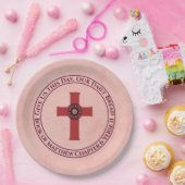 Gebt uns die Bibel Verse Cross Terra Cotta Pappteller (Party)