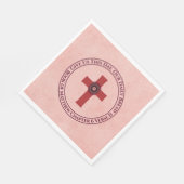 Gebt uns die Bibel Verse Cross Terra Cotta Serviette (Ecke)