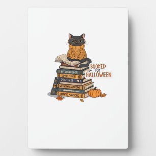 Gebucht für Halloween Katzenliebhaber Klassisches  Fotoplatte