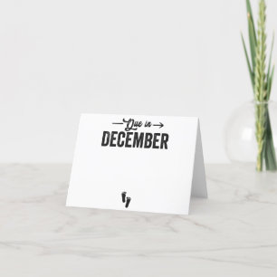 Gebucht im Dezember Baby Announcement Pregnancy Ge Dankeskarte