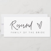 Gebuchtes Dekor für ein Hochzeitsstuhl G400 Einladung (Rückseite)