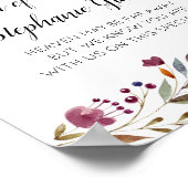 Gebuchtes Zeichen für Mutter der Groom Burgund Hoc Poster (Ecke)