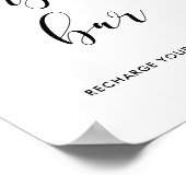 Gebühr-Bar-Hochzeitzeichen Poster (Ecke)