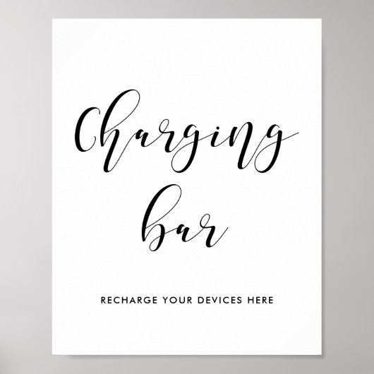 Gebühr-Bar-Hochzeitzeichen Poster (Vorne)