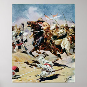 Gebühr der 21. Lancers in Omdurman Poster