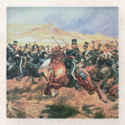 Gebühr der hellen Brigade Glasuntersetzer (Vorderseite)